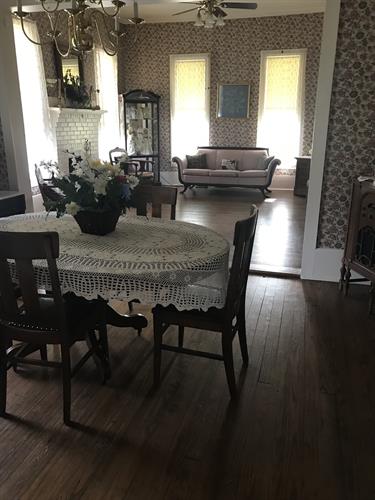 Inside house, comfortably seat 25-30