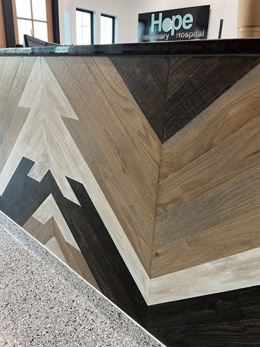 Our front desk is symbolic for the God of the mountains and the valleys