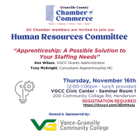 HR Committee - "Apprenticeship: A Possible Solution to Your Staffing Needs"