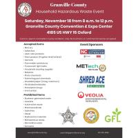 Granville County Household Hazardous Waste Event