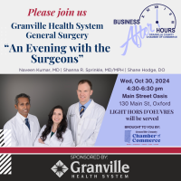 Please join us for Business After Hours with GHS General Surgery