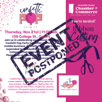 POSTPONED! Confetti Pop Party Co. Ribbon Cutting!