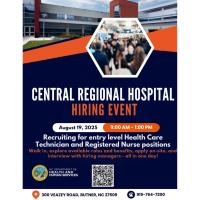 Central Regional Hospital Hiring Event!