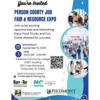 Person County Job Fair and resource Expo
