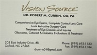DR ROBERT M CURRIN OD PA