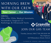 GHS Morning Brew with Our Crew Hiring Event