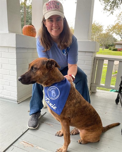 Meet Courtney, owner of Scavy’s Dog Treats, and Lexie (Scavy)—the real-life taste tester behind every treat ??