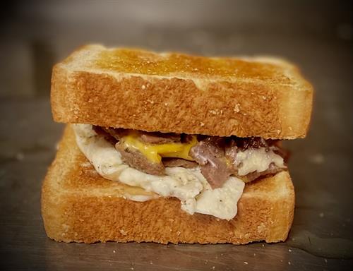 Steak Egg & Cheese Breakfast Sandwich 