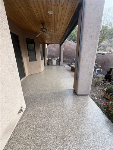 Polyasparitc Back Patio Flooring