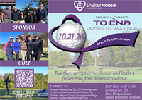 Shelter House Driving Change to End Domestic Violence Golf Tournament