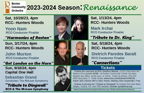 Reston Community Orchestra 2023-2024 Season