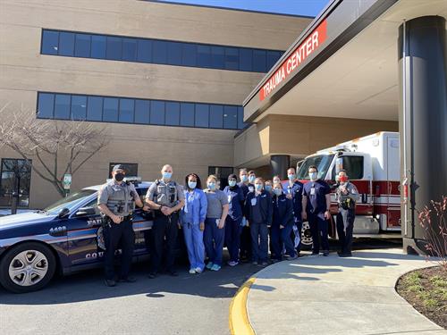 Heart Health Awareness Month with our Community Partners at Reston Hospital Center. Photo rights Fairfax County Police Department, Fairfax County, VA.