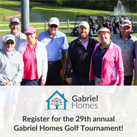 Registration for 29th Annual Gabriel Homes Golf Tournament Is Now Open