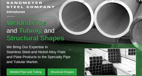 Sandmeyer Steel Company introduces Welded Pipe and Tubing, and Structural Shapes