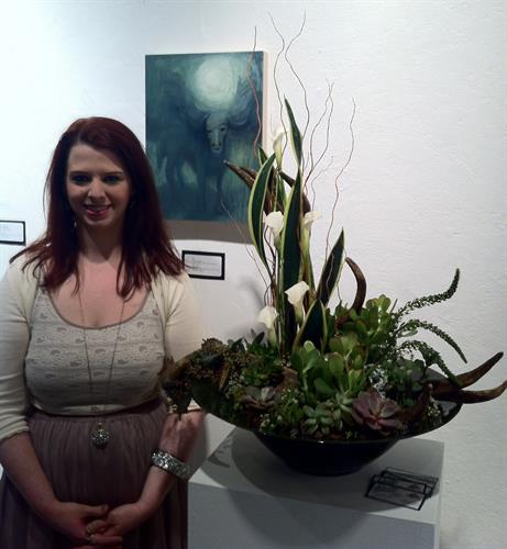 Art In Bloom floral interpretation by Jessica Kelly of Stein Your Florist Co.
