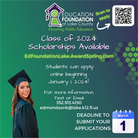 Scholarship Opportunity from the Education Foundation of Lake County for Local High School Seniors