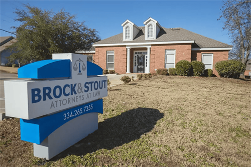 Exterior of Brock & Stout Attorneys at Law's Montgomery, Alabama office