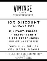 Vintage Hospitality Group Llc Military Discount At Vintage Cafe Member To Member Deal Montgomery Area Chamber Of Commerce Al Al