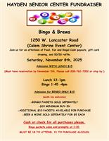 Hayden Senior Center Bingo and Brews Fundraising Event
