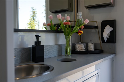 Spacious counter space