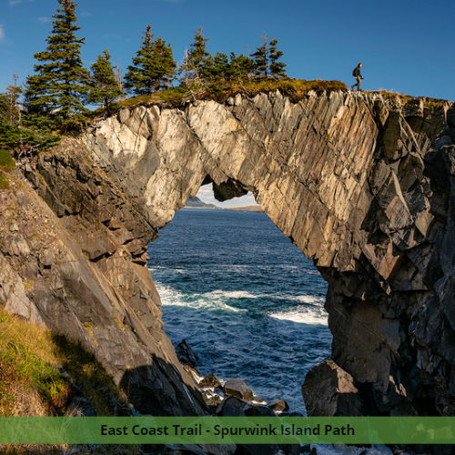 East Coast Trail - Berry Head Sea Arch on Spurwink Island Path