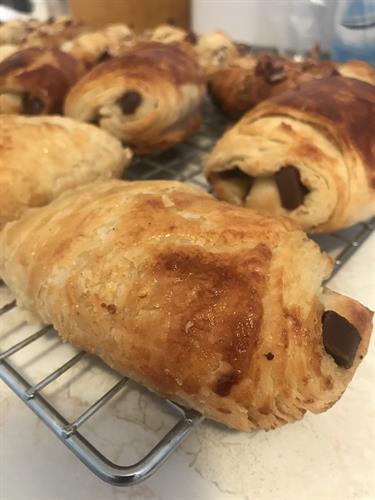 Freshly made from scratch Pain au Chocolat