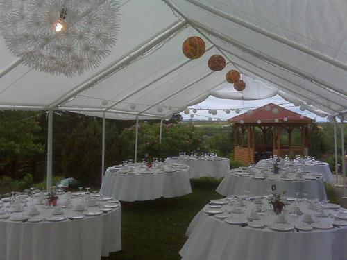A Taste of Class Catering tent wedding