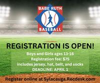Babe Ruth Baseball Registration