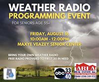 Seniors: Weather Radio Programming Event