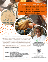 FARM TO TABLE EVENT - Sam H. Wright Sylacauga Grows Community Garden