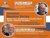 Summer Speaker Series Lecture: Dr. Harold Goldmeier