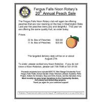 Rotary Peach Sale Pick Up - Behind Olson Furniture 
