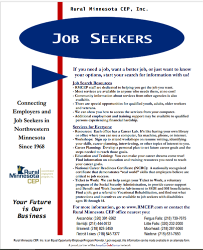Rural Minnesota CEP for Job Seekers