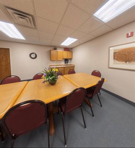 A meeting room is available to host parties, book clubs, and other social events