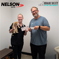 Nelson Auto Supporting the Humane Society of Otter Tail County!