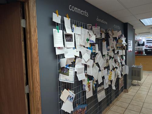 Donation, Sponsorship, and Thank You Wall