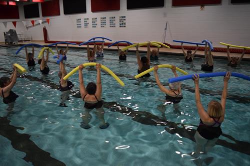 The swimming pool isn't just for kiddos and lap swimmers! We offer several water fitness classes at different skill levels throughout the week! No need to know how to swim!