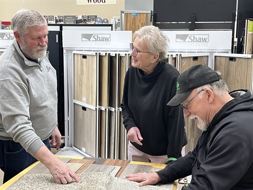 Don with customers