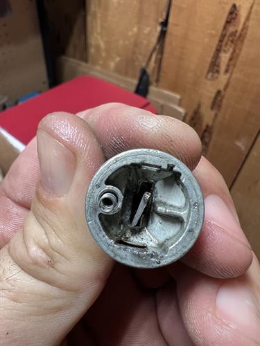 ignition with a broken knife tip inside