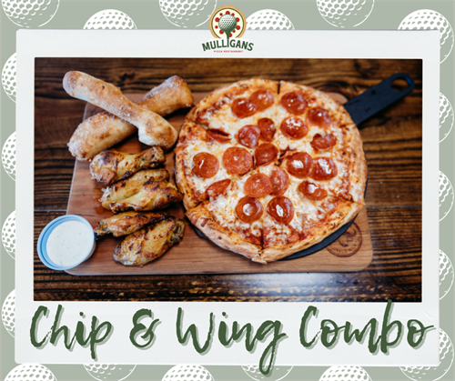 Chip & Wing Combo: Small 1 topping pizza & 5 wings with breadsticks