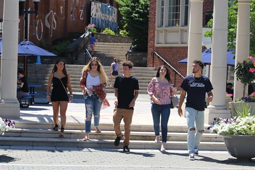 USJ Students in West Hartford Center's Blue Black Square