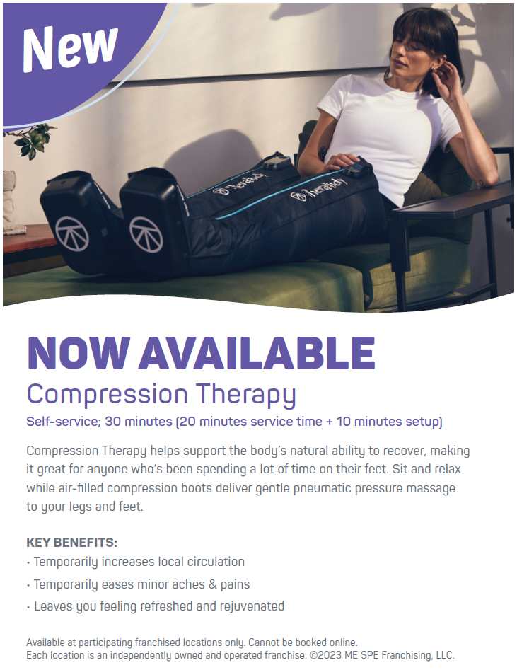 Massage Envy Spa Corner Compression Therapy Now Available at