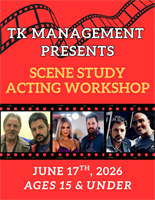 Scene Study Acting Workshop with Producer David Gere- for children and teens
