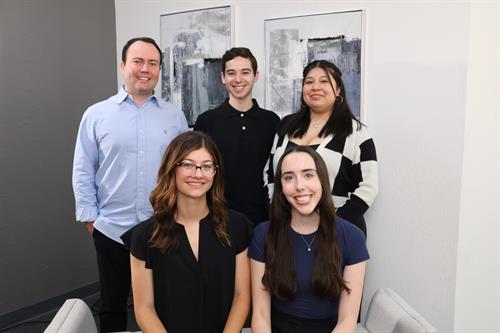 Operations & Creative Team: Top Row - Jonathan (Videographer), Conner (Creative & Content Director), Monse (Executive Assistant)  Bottom Row: Ali (Creative Strategist) and Lindsay (SEO Strategist)