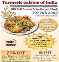 Turmeric Cuisine of India - Rohnert Park