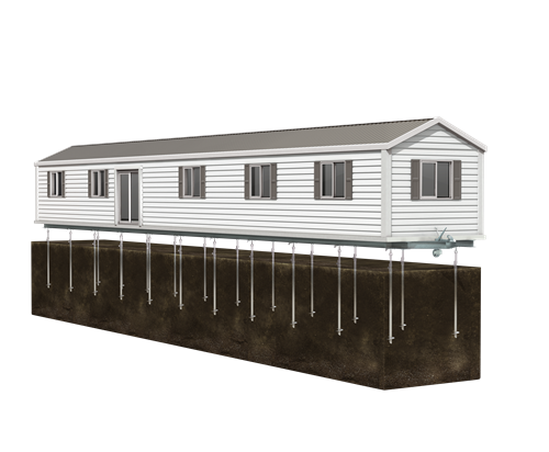 Manufactured Home on Helical Piles