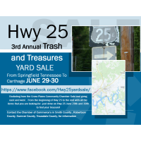 Hwy 25 3rd Annual Trash and Treasures Yard Sale