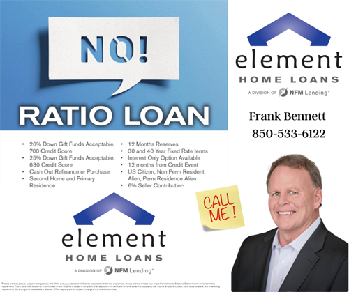 No Ratio Loan! Call me for more info!