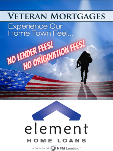 We love our Veterans! No Lender Fees! Ever...