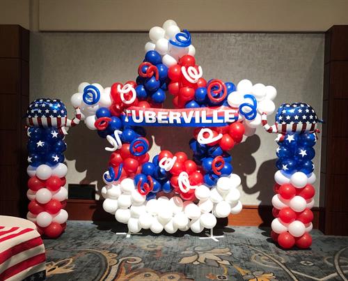 This balloon design helped add a fun atmosphere to the political campaign.